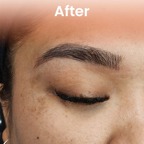 After eyebrow microblading Delhi