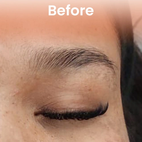 Before eyebrow microblading Delhi