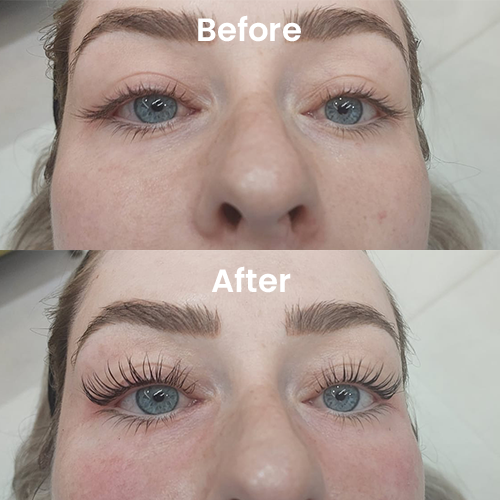 Lash lifting before and after