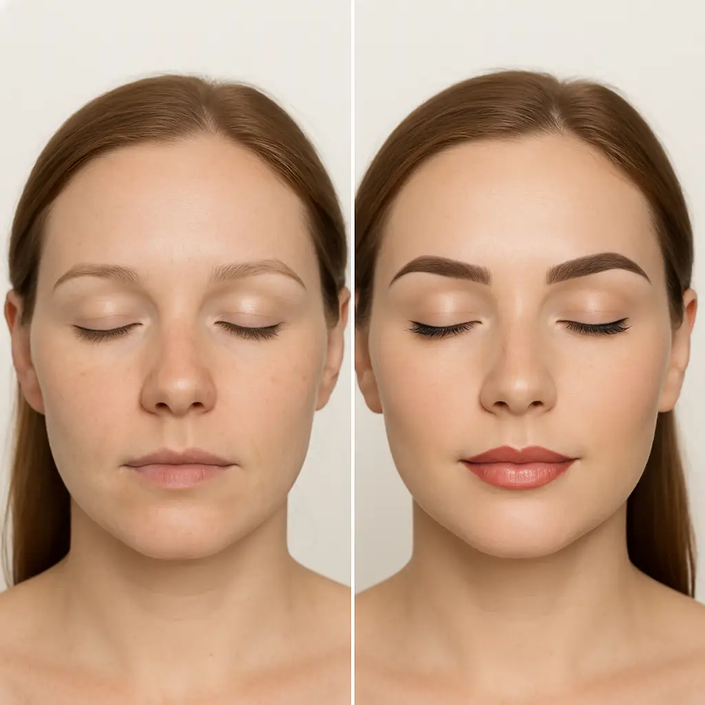 Permanent Makeup in Delhi before after results
